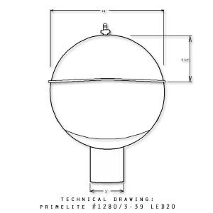 Technical Drawing Primelite #1280/3-39 LED20