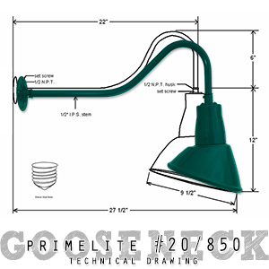 technical drawing gooseneck #20/850