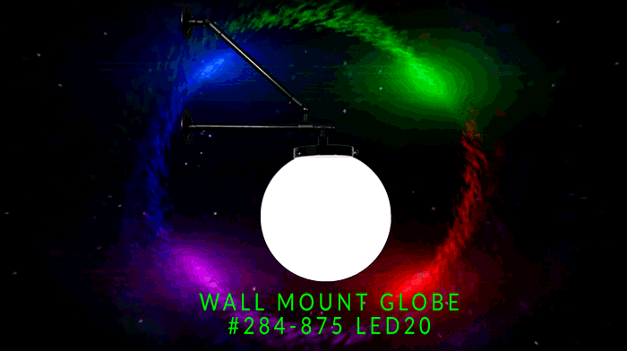Wall mount globe #284-875 LED20