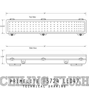 technical drawing ceiling flush #5724 LED47